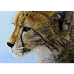 アクリル画  原画「Cub」 SMサイズ  一点物 送料無料 1枚目の画像