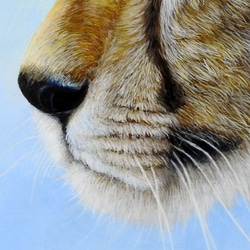 アクリル画  原画「Cub」 SMサイズ  一点物 送料無料 4枚目の画像