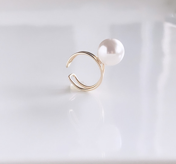 【期間限定】【夏の福袋no.3】Flowピアス&Grainパールイヤーカフ 4枚目の画像