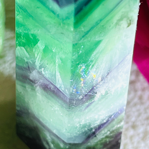 エンジェルフェザー フローライト マルチカラー 蛍石 ポイント 原石