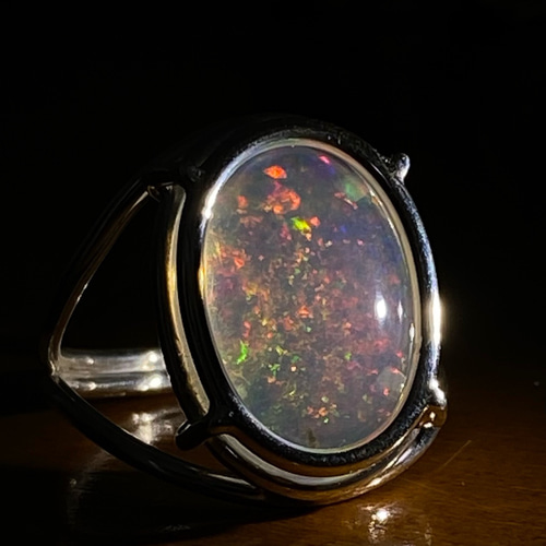 エチオピア産オパール】シルバー925☆リング14号(25-C) 指輪・リング