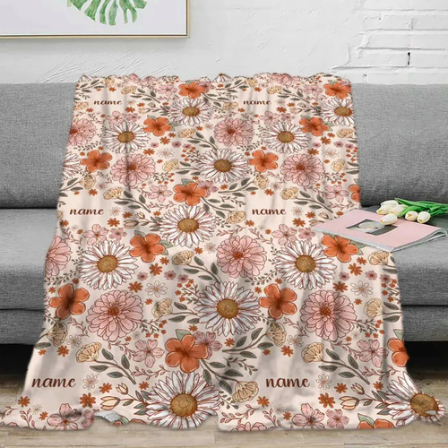 花柄リボンデザインブランケット 花柄リボンデザインブランケット SAHIR サヒール】Throwket