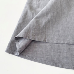 半袖シンプルAラインワンピース　* Cotton Linen グレンチェック柄 *　 11枚目の画像