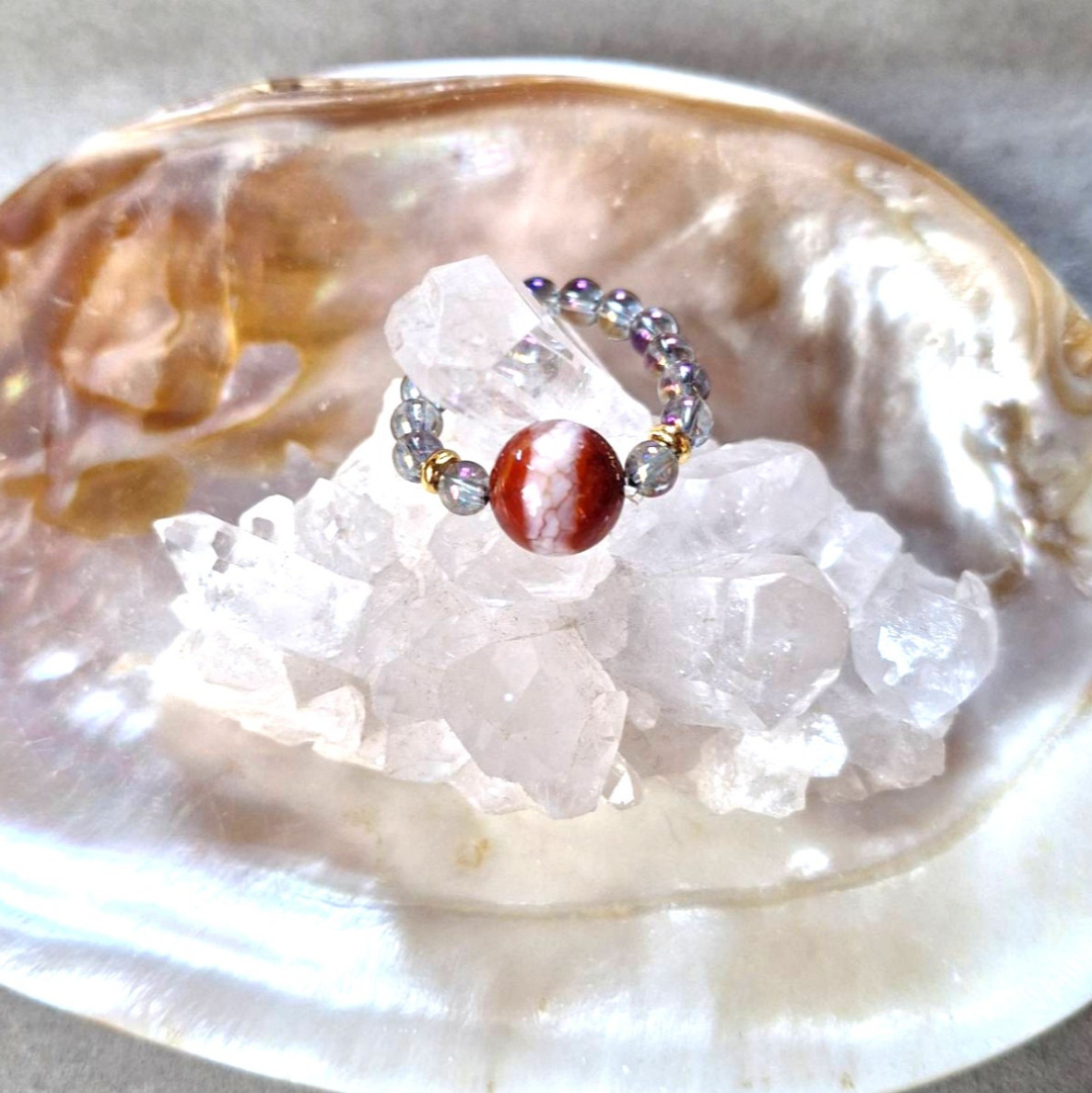 龍の鱗模様が美しい❤龍門薬師珠さんのリング指輪