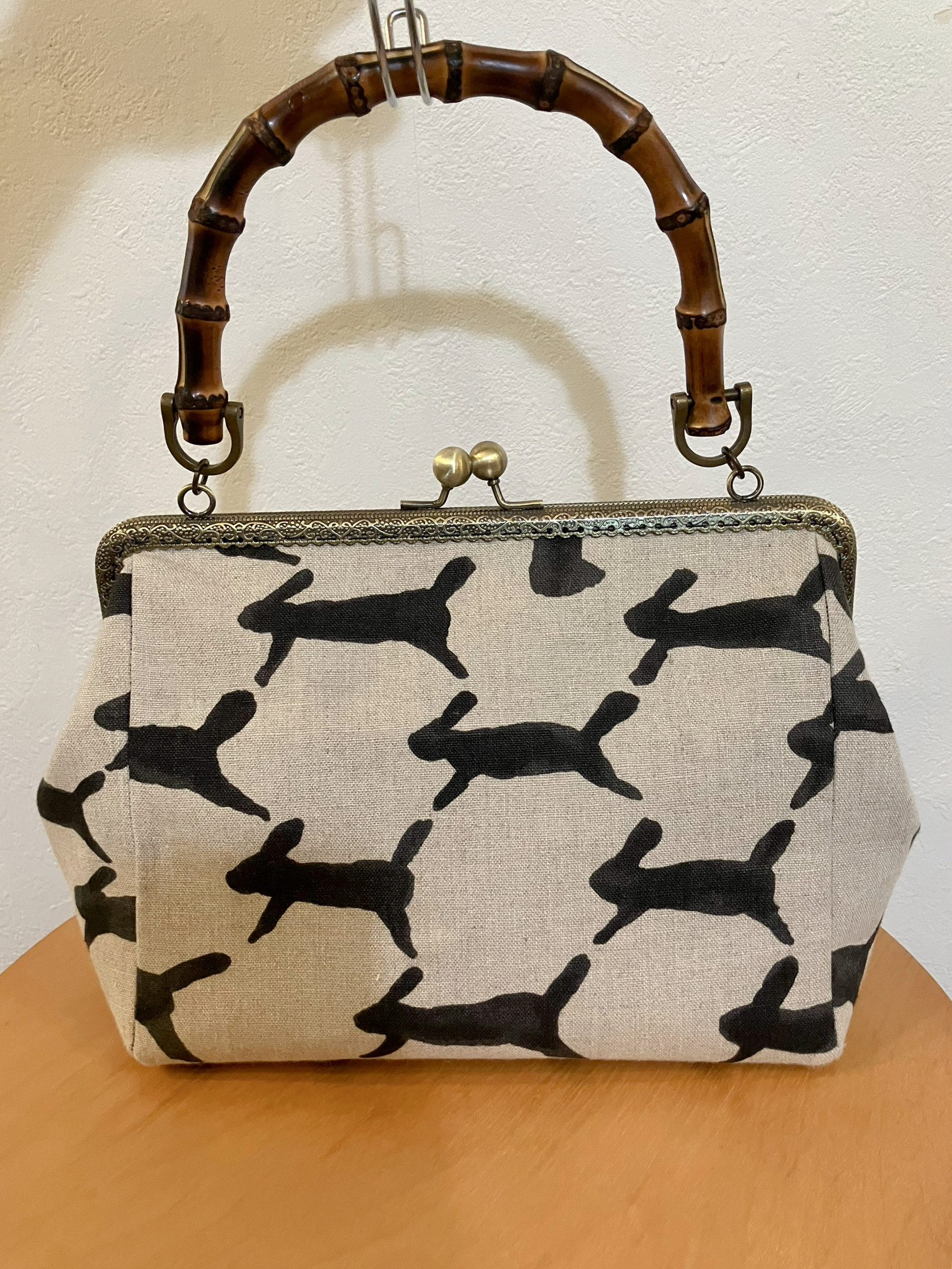 ミナペルホネン　がま口　バンブーバッグ　着物バッグ　浴衣バッグ　ウィリアムモリス ミナペルホネン がま口 バンブーバッグ 着物バッグ 浴衣バッグ