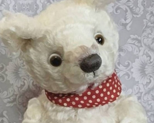 テディベア（白）約32cm／シンプル、オーソドックスなテディベア