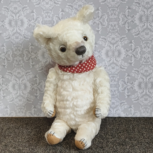 テディベア（白）約32cm／シンプル、オーソドックスなテディベア
