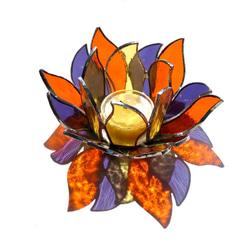 ステンドグラス　ツインローズのパネル ステンドグラス ＊ツインローズのミニ衝立パネル＊ サンキャッチャー