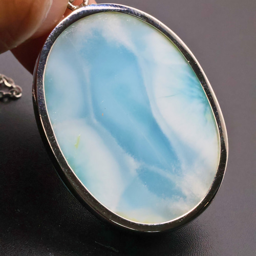 1点もの】ラリマー 極上品質 ネックレス ペンダントトップ silver925