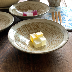 矢筈文の和菓子皿 銘々皿 取り皿 小皿 丸皿 ケーキ デザート おやつ