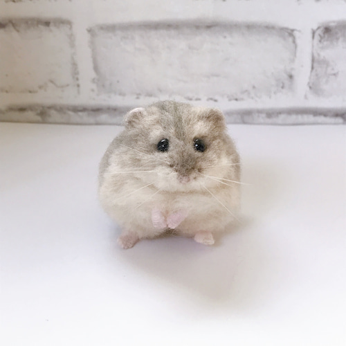 羊毛　ハムスター　ブルーサファイア まんまるハムスター（ブルーサファイア） 羊毛フェルト