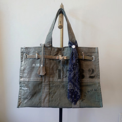 ヴィンテージ リメイク ミリタリーテント 再構築トートバッグ ハンドメイド ヴィンテージ リメイク ミリタリーテント 再構築トートバッグ ハンドメイド