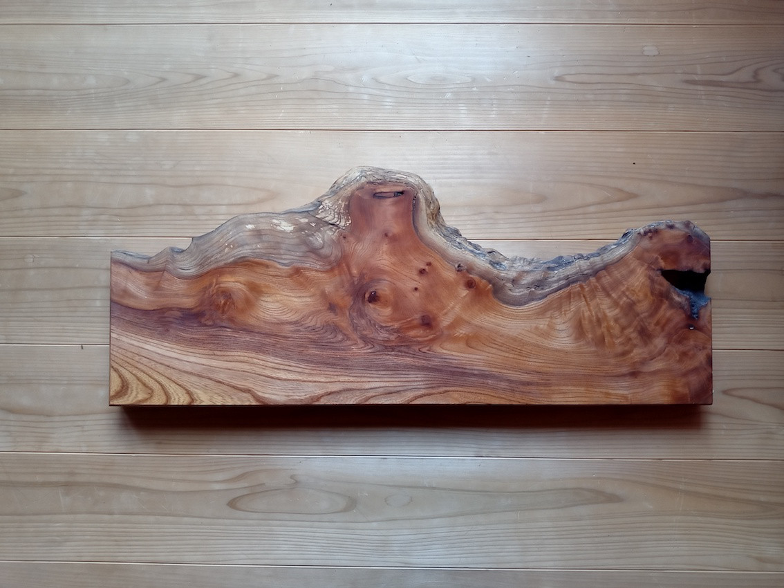 【木製看板製作】 欅 36cm×88cm 厚み3,7cm / 一枚板看板