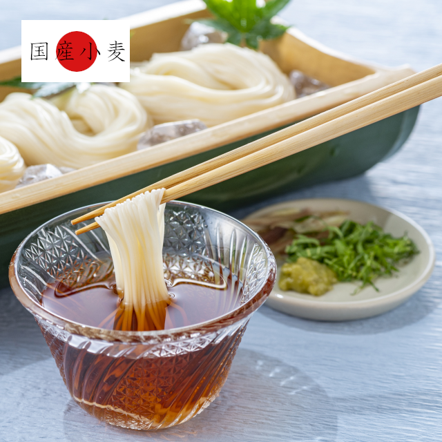 【国産小麦】［40人前］小豆島手延べそうめん　4kg　素麺　赤穂の天塩　かどやのごま油