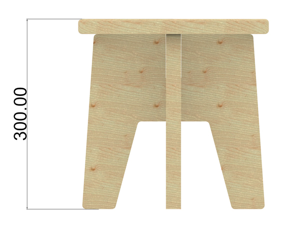 【オーダー品】A-stool　組み立て式スツール　無垢材 1枚目の画像
