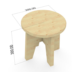 【オーダー品】A-stool　組み立て式スツール　無垢材 2枚目の画像
