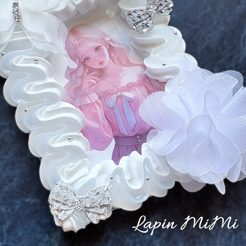 白 クリア ツートン うねうね ホイップデコ 硬質トレカケース B8