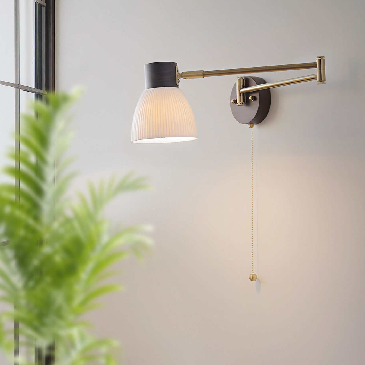 大正レトロスタイル ブラックウォールナットウッドウォールランプ ハンドメイドオリジナルウッド 3段階色温度切替 416LW