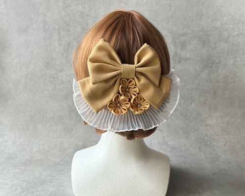 ❁︎mm様❁︎ リボン×モダン花 和装 髪飾り ヘッドドレス 4a5f14ecb578dd834009c0531a22ad