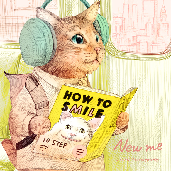 「NEW ME 明日は誰かに笑えるかな」安心のクオリティ/定番コットンTシャツ/送料無料 2枚目の画像