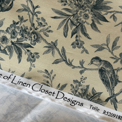 タイムレストレジャーズ！アンティーク調『TimeLess Treasures　植物柄　ブルー』～50㎝単位でカット～ 6枚目の画像