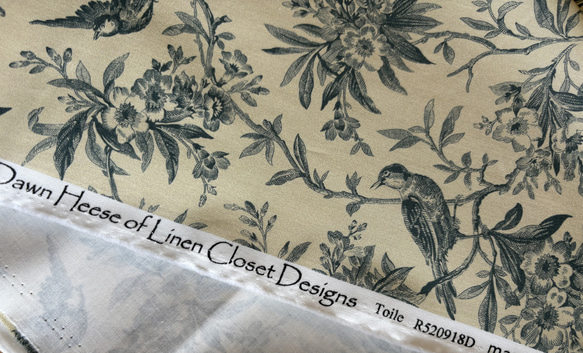 タイムレストレジャーズ！アンティーク調『TimeLess Treasures　植物柄　ブルー』～50㎝単位でカット～ 6枚目の画像