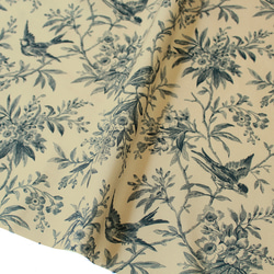 タイムレストレジャーズ！アンティーク調『TimeLess Treasures　植物柄　ブルー』～50㎝単位でカット～ 1枚目の画像