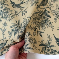 タイムレストレジャーズ！アンティーク調『TimeLess Treasures　植物柄　ブルー』～50㎝単位でカット～ 5枚目の画像