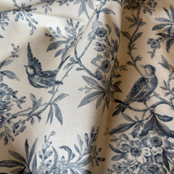 タイムレストレジャーズ！アンティーク調『TimeLess Treasures　植物柄　ブルー』～50㎝単位でカット～ 8枚目の画像