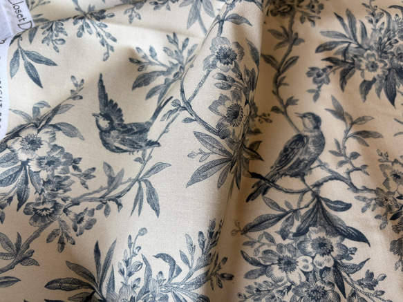 タイムレストレジャーズ！アンティーク調『TimeLess Treasures　植物柄　ブルー』～50㎝単位でカット～ 8枚目の画像