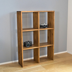 スリムマスシェルフ 30cm角 3×2タイプ｜選べる脚付き・木製収納棚 棚