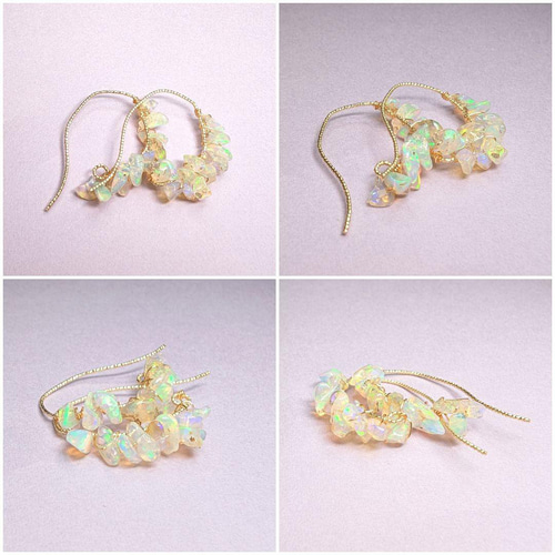 14kgfエチオピアオパールつぶつぶピアス/イヤリング 【公式通販】