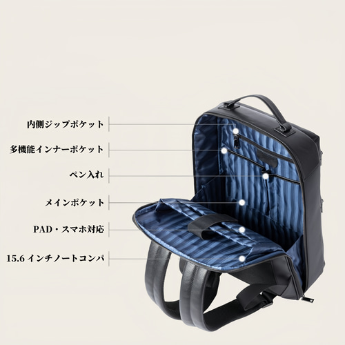 【美品】ゲンテン ヴィアッジョ リュック 3way レザー ネイビー 希少 美品】ゲンテン ヴィアッジョ リュック 3way レザー ネイビー 希少