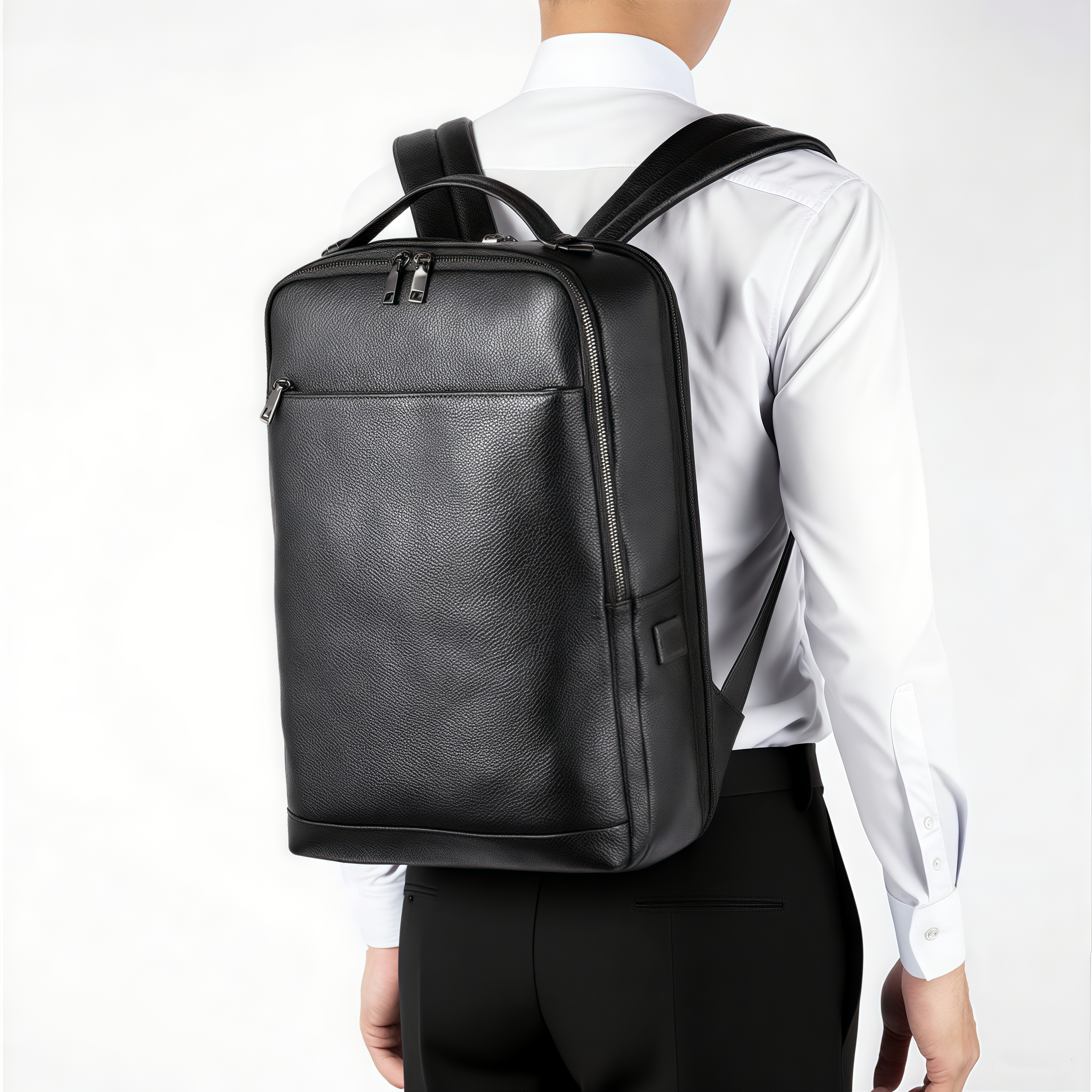 【牛革】ビジネスバックパック｜通勤・出張に最適｜15.6 インチノート収納可