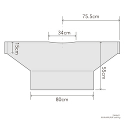 【1点もの】丁字のプルオーバー2way -浴衣地 紺に変わり格子 2WB631 18枚目の画像