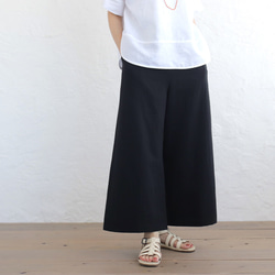 涼やかな、理想のパンツ。東炊きコットンリネンのワイドパンツ（ブラック）PT11 12枚目の画像
