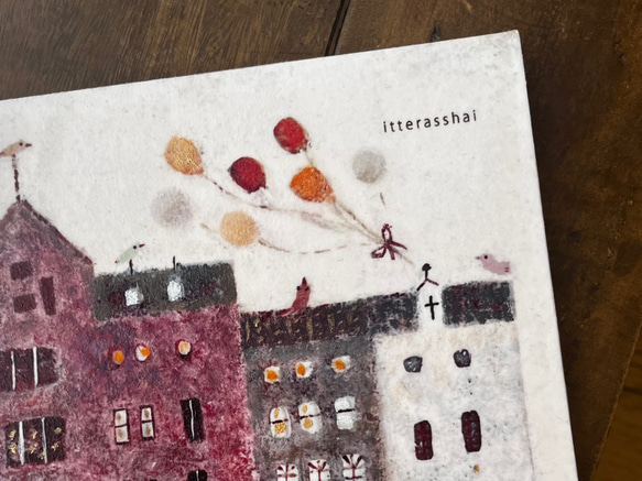 再販・風船を見送る鳥たちの18cm  panel ・itterasshai 3枚目の画像