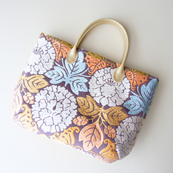 【SALE】ｸｰﾎﾟﾝｺｰﾄﾞ【HBfMnV】入力で6900円→5865円に！刺繍が美しい西陣織の切替えミニバッグ 12枚目の画像