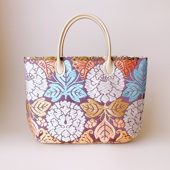 【SALE】ｸｰﾎﾟﾝｺｰﾄﾞ【HBfMnV】入力で6900円→5865円に！刺繍が美しい西陣織の切替えミニバッグ 3枚目の画像