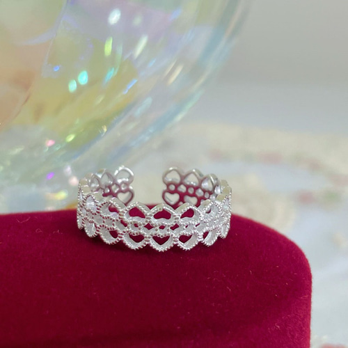 S925 透かし デザイン リング 指輪 幾何学 つけっぱなし ニッケル