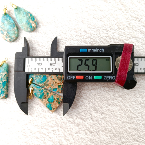 シーセディメントジャスパーとアクアマリンのピアスチャーム♪1点のみ シーセディメントジャスパーとアクアマリンのピアスチャーム♪1