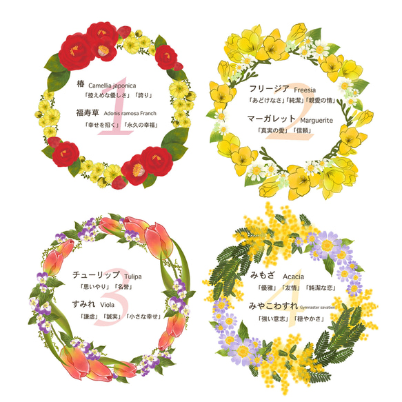 【Floréto】名前も言葉も、花で彩るスマホケース　お揃いの壁紙付き 3枚目の画像