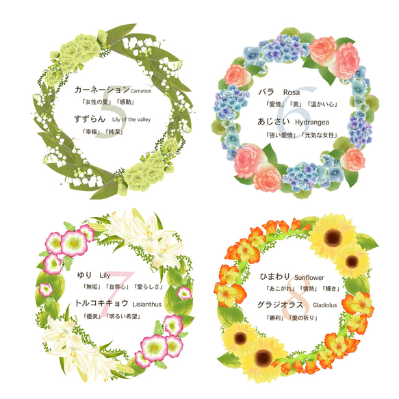 【Floréto】名前も言葉も、花で彩るスマホケース　お揃いの壁紙付き 4枚目の画像