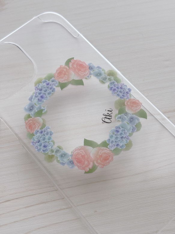 【Floréto】名前も言葉も、花で彩るスマホケース　お揃いの壁紙付き 2枚目の画像