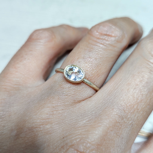 光を秘める指輪＊ﾊｲｱﾗｲﾄｵﾊﾟｰﾙ K10 ring 指輪・リング Roro 通販