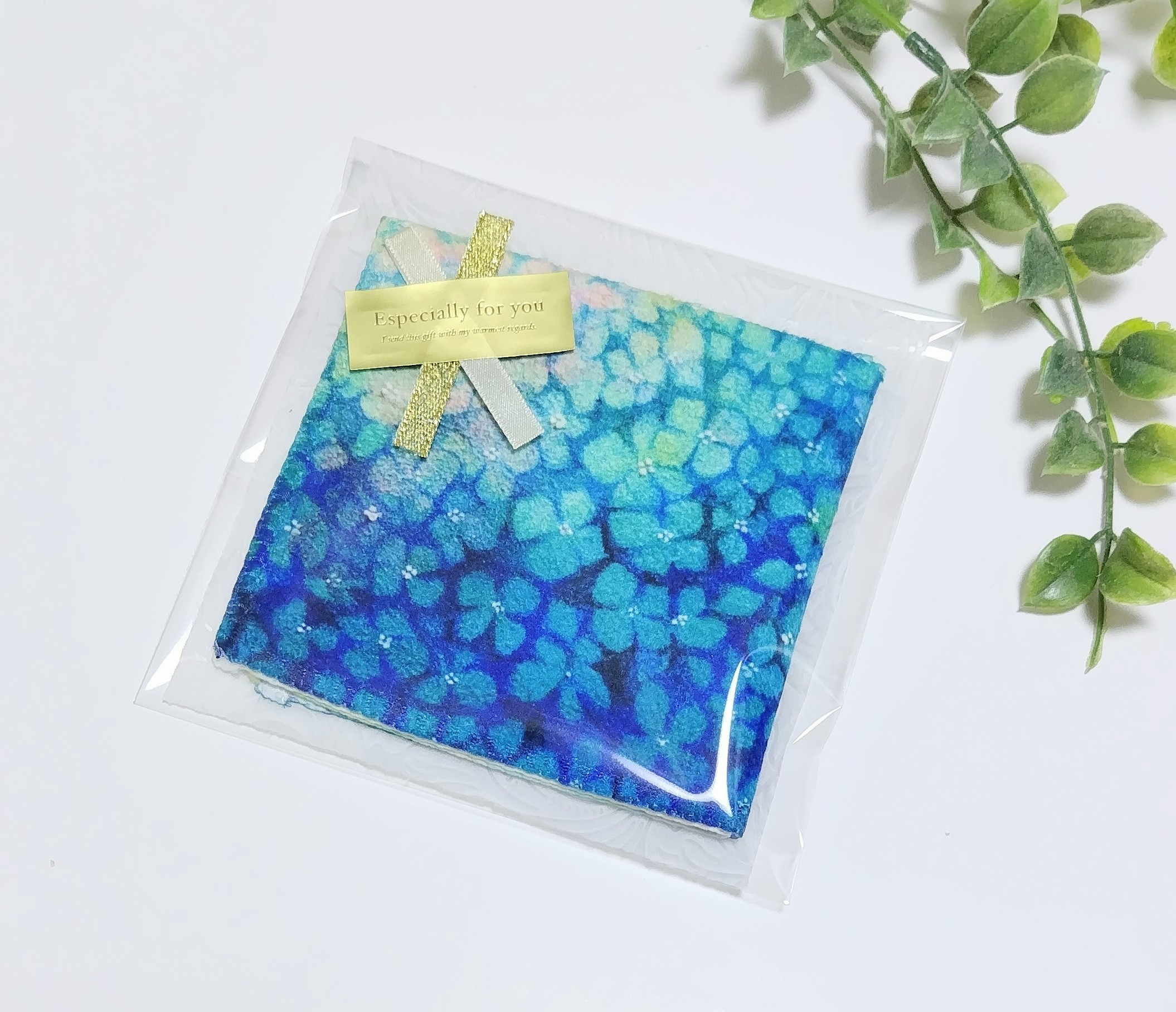 激レア紫陽花女性パネル生地　ハンドメイド