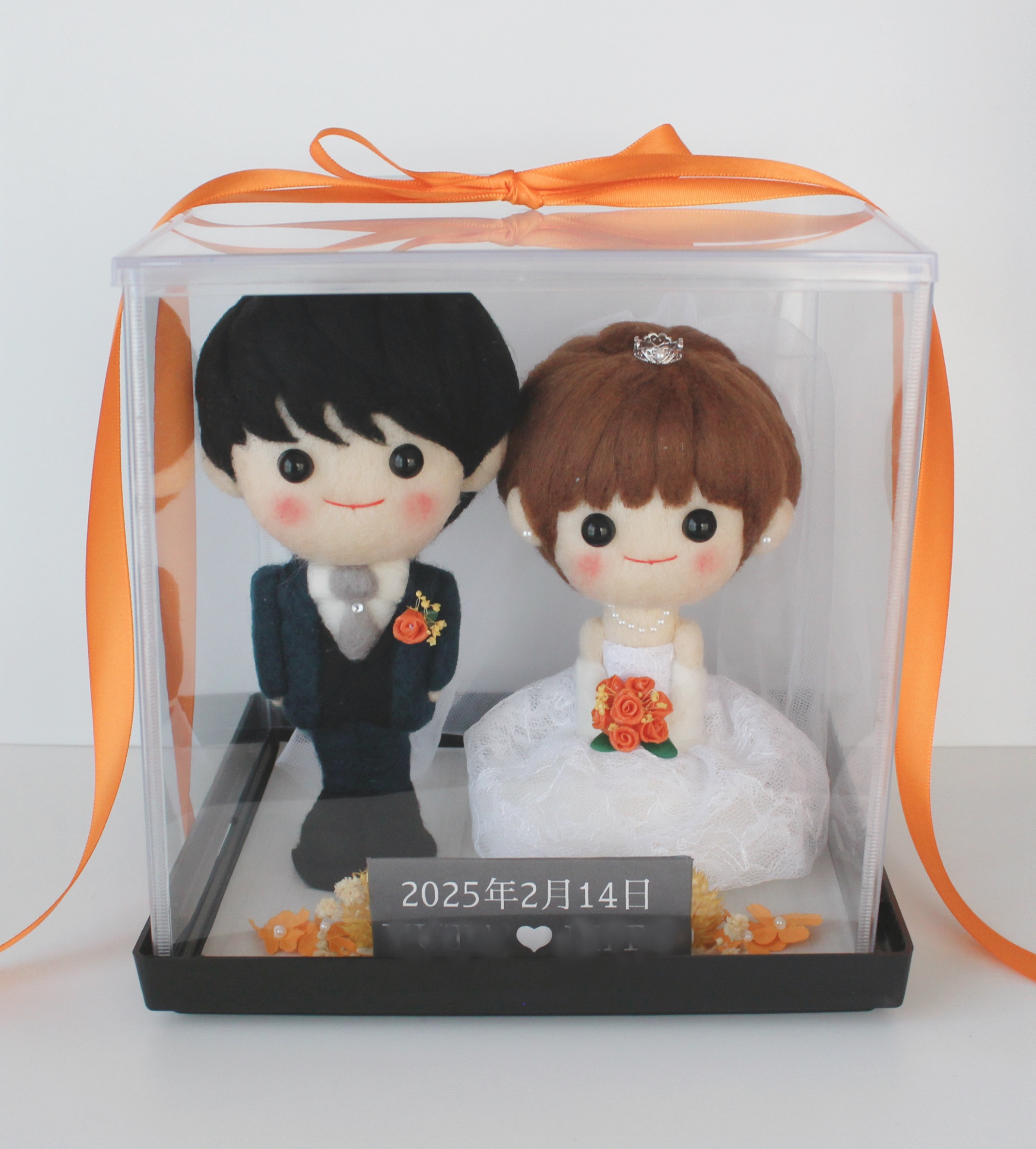 受注製作　幸せを運ぶウェディングフェルトドール　中サイズ　ケース入り 結婚式　結婚祝い　ギフト　プレゼント 4,260円