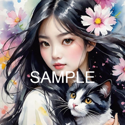 猫(新浮世絵画)A4 №s-867 絵画 shizennokaze 通販 15677405