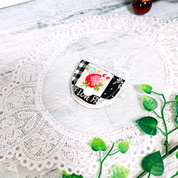 ✨SUMMER SALE✨ いちご系生地・インド刺繍リボン *布小物5点セット* 11枚目の画像