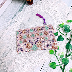 ✨SUMMER SALE✨ いちご系生地・インド刺繍リボン *布小物5点セット* 15枚目の画像